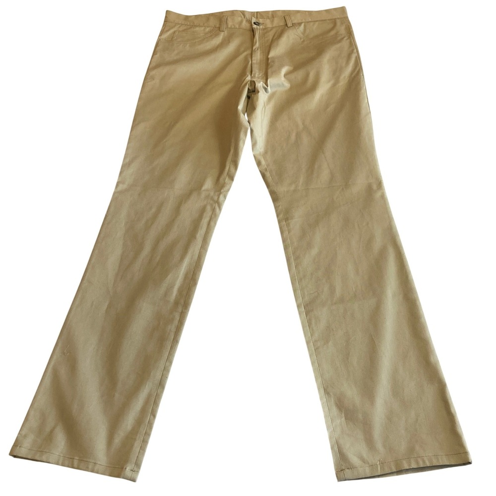 NEW Charleston Khakis Pants Mens 38x36 Tan Five Pocket Straight Leg NWT‎ Preppy